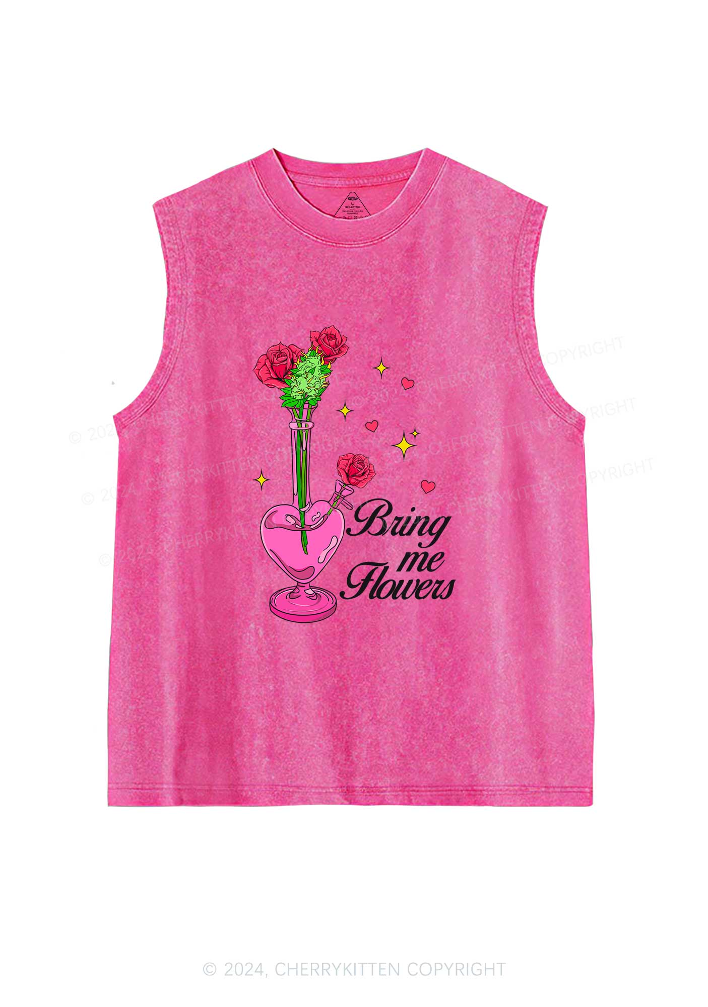 Bring Me Flowers Y2K Washed Tank Cherrykitten