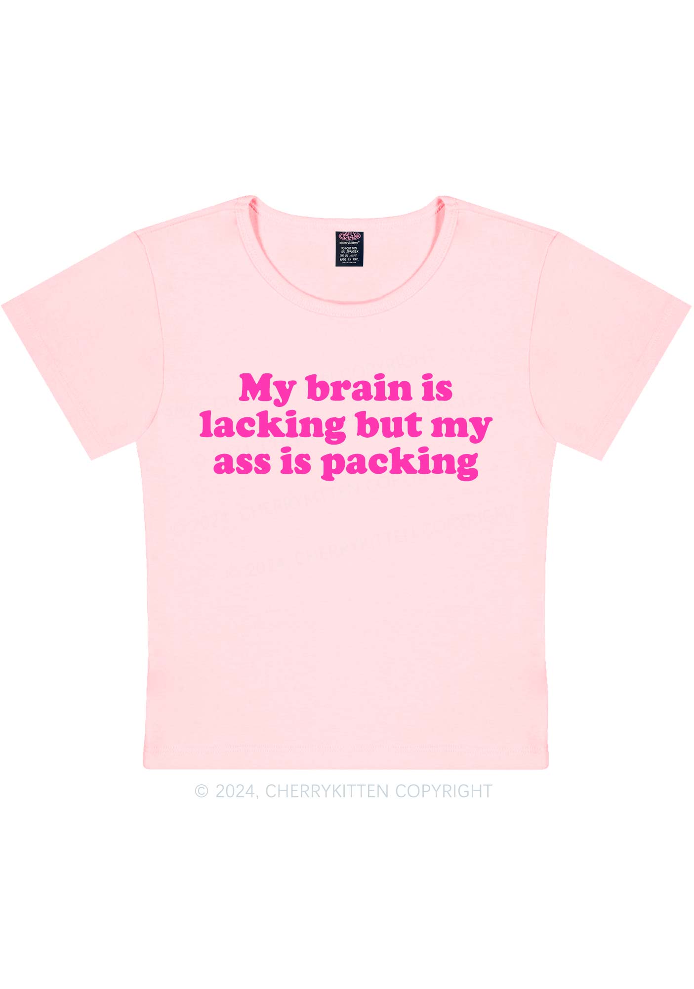 My Brain Is Lacking Y2K Baby Tee Cherrykitten