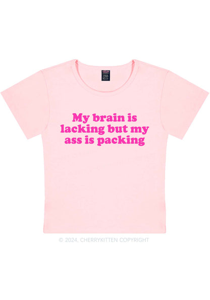 My Brain Is Lacking Y2K Baby Tee Cherrykitten