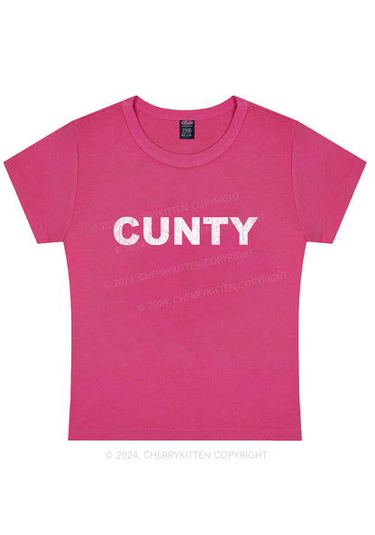 Cunty Y2K Baby Tee Cherrykitten