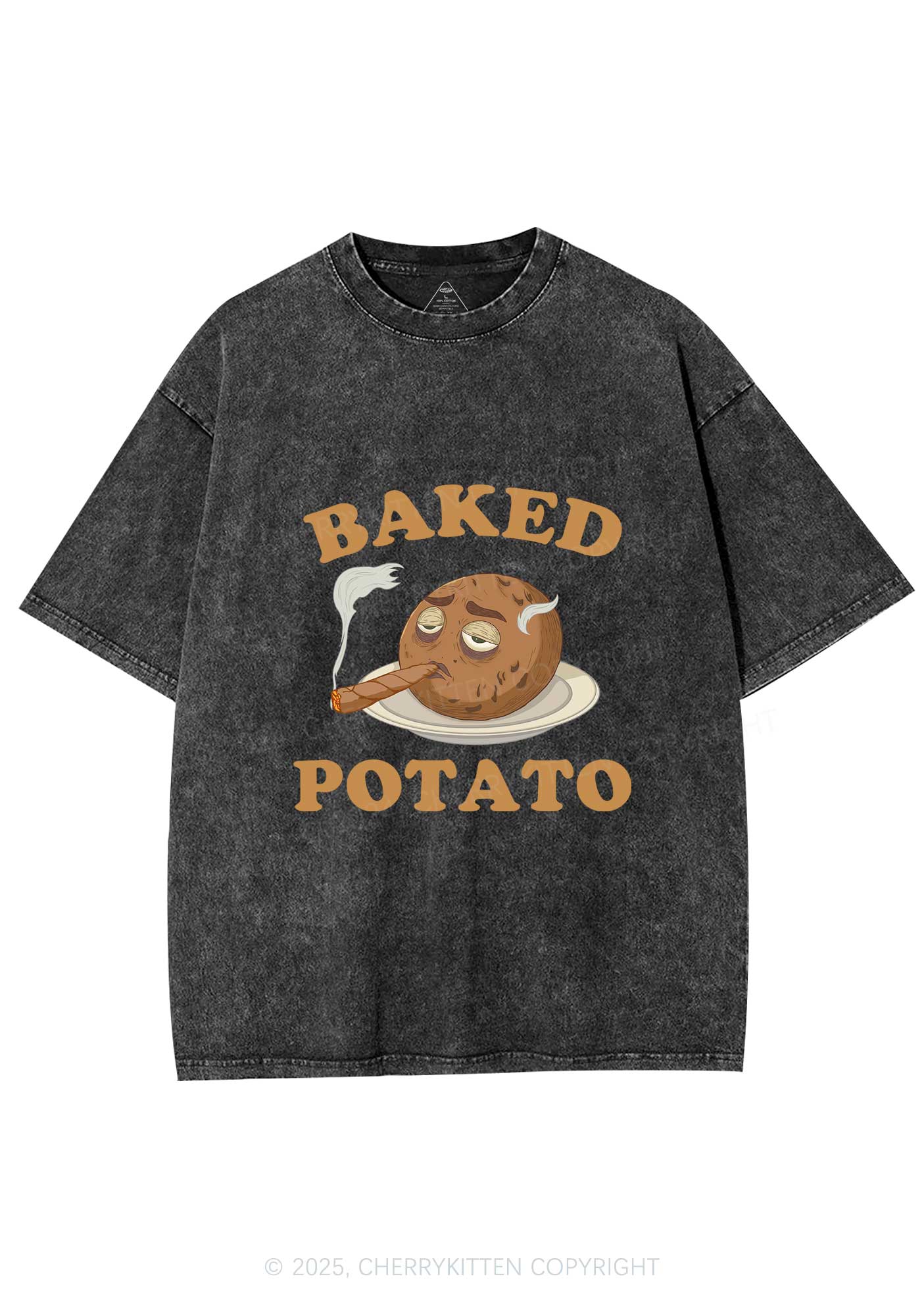 Baked Potato Y2K Washed Tee Cherrykitten