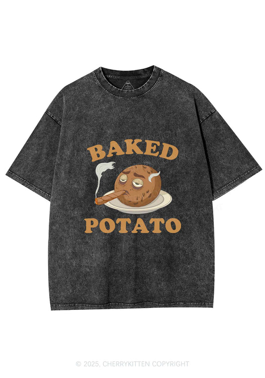 Baked Potato Y2K Washed Tee Cherrykitten