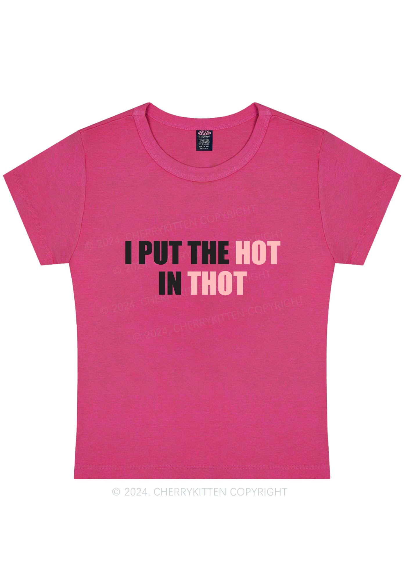 Put Hot In Thxt Y2K Baby Tee Cherrykitten