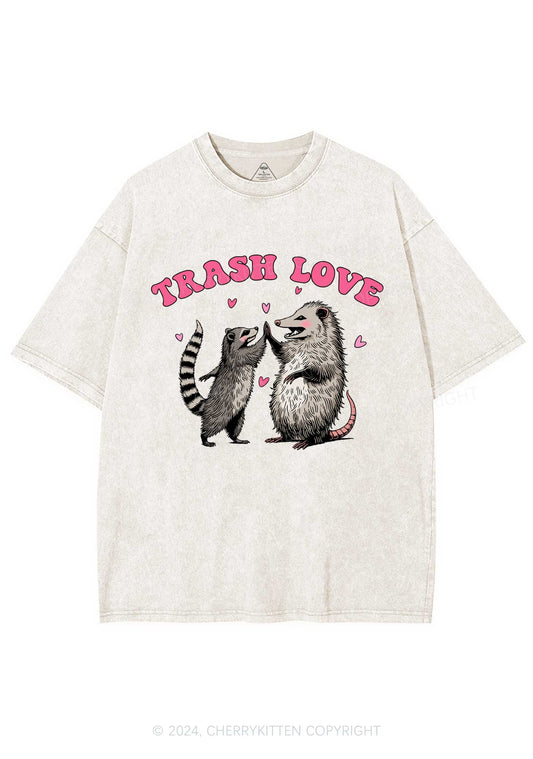 Trash Love Y2K Valentine's Day Washed Tee Cherrykitten