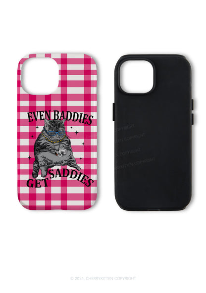 Even Baddies Get Saddies Y2K Phone Case Cherrykitten