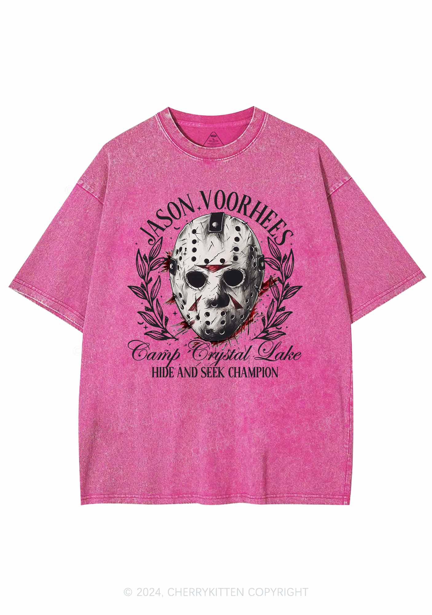 Halloween Camp Crystal Lake Y2K Washed Tee Cherrykitten