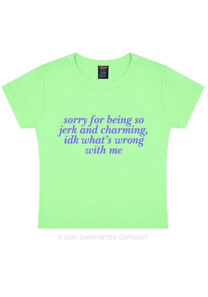 Sorry For Being So Jerk Y2K Baby Tee Cherrykitten