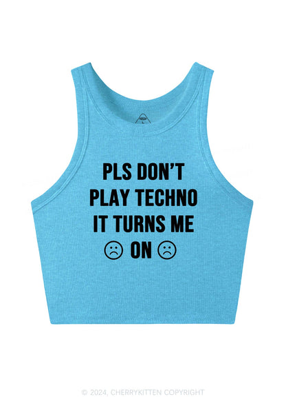 Dont Play Techno Y2K Crop Tank Top Cherrykitten