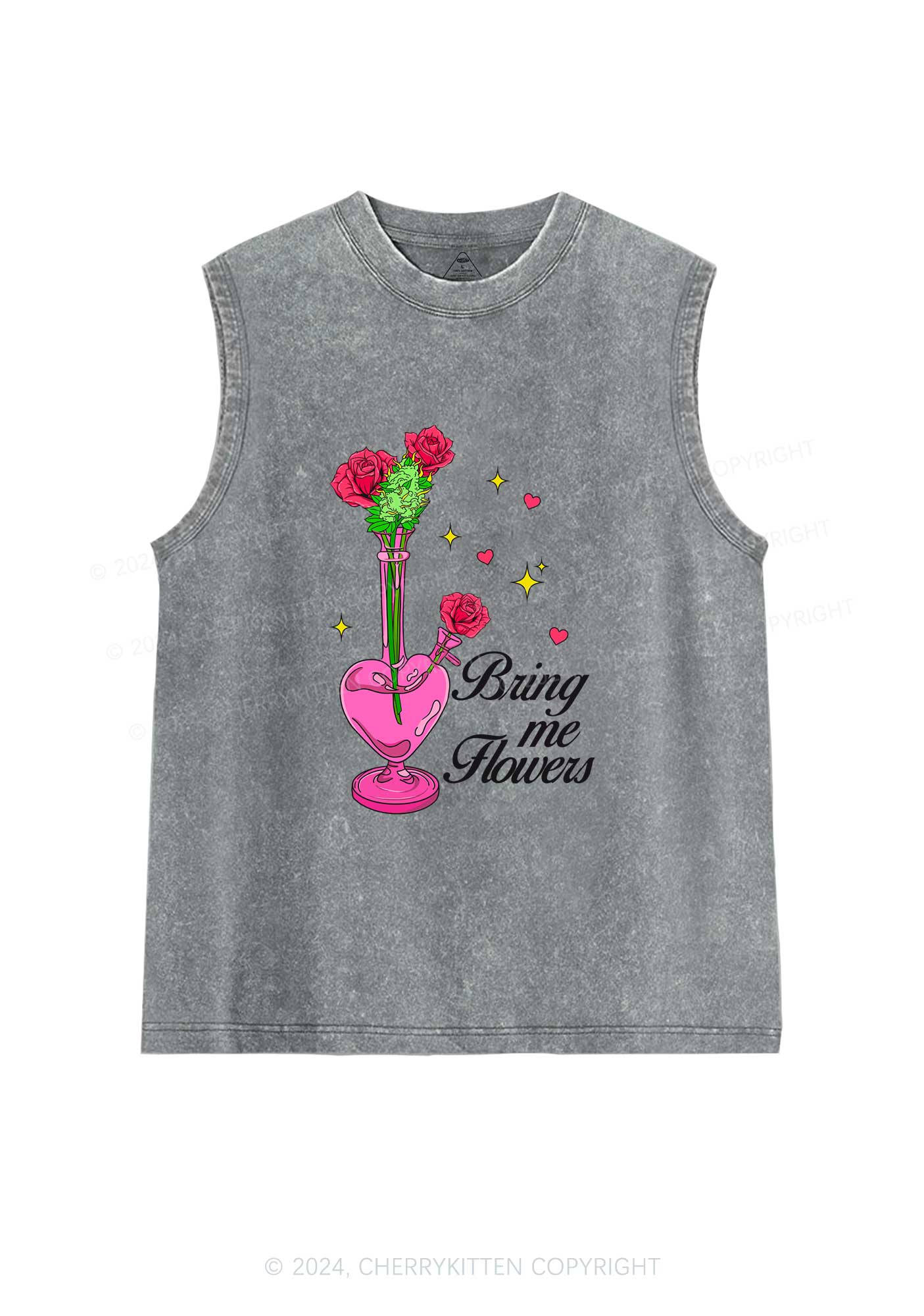 Bring Me Flowers Y2K Washed Tank Cherrykitten