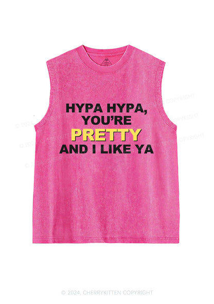 Hypa You Are Pretty Y2K Washed Tank Cherrykitten