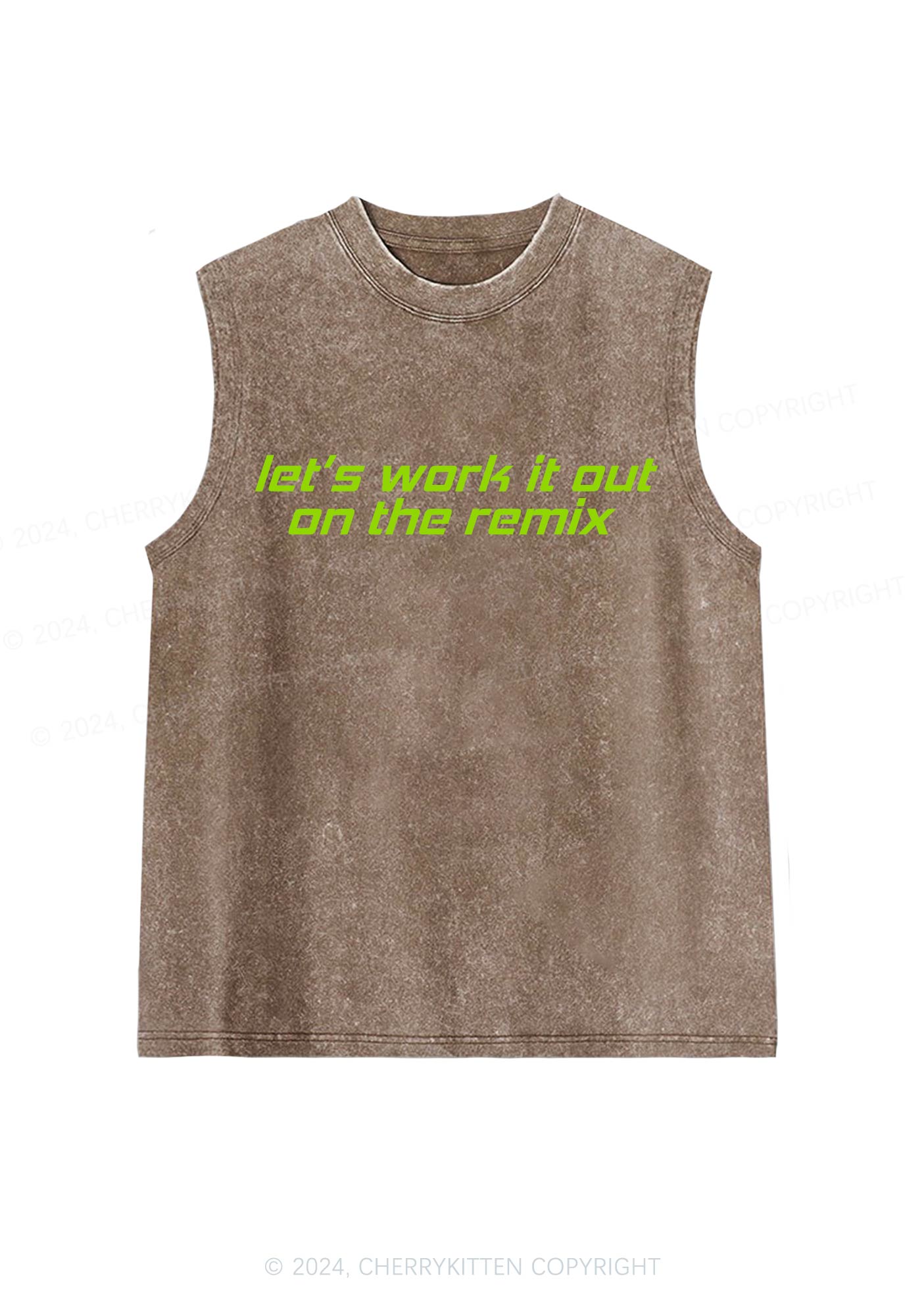 Let's Work It Out Y2K Washed Tank Cherrykitten