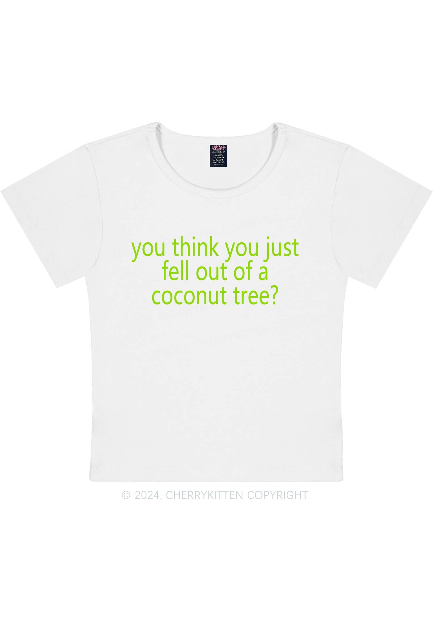 Coconut Tree Y2K Baby Tee Cherrykitten