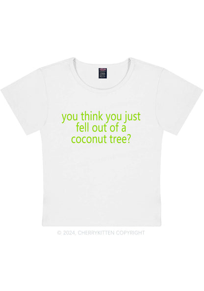 Coconut Tree Y2K Baby Tee Cherrykitten