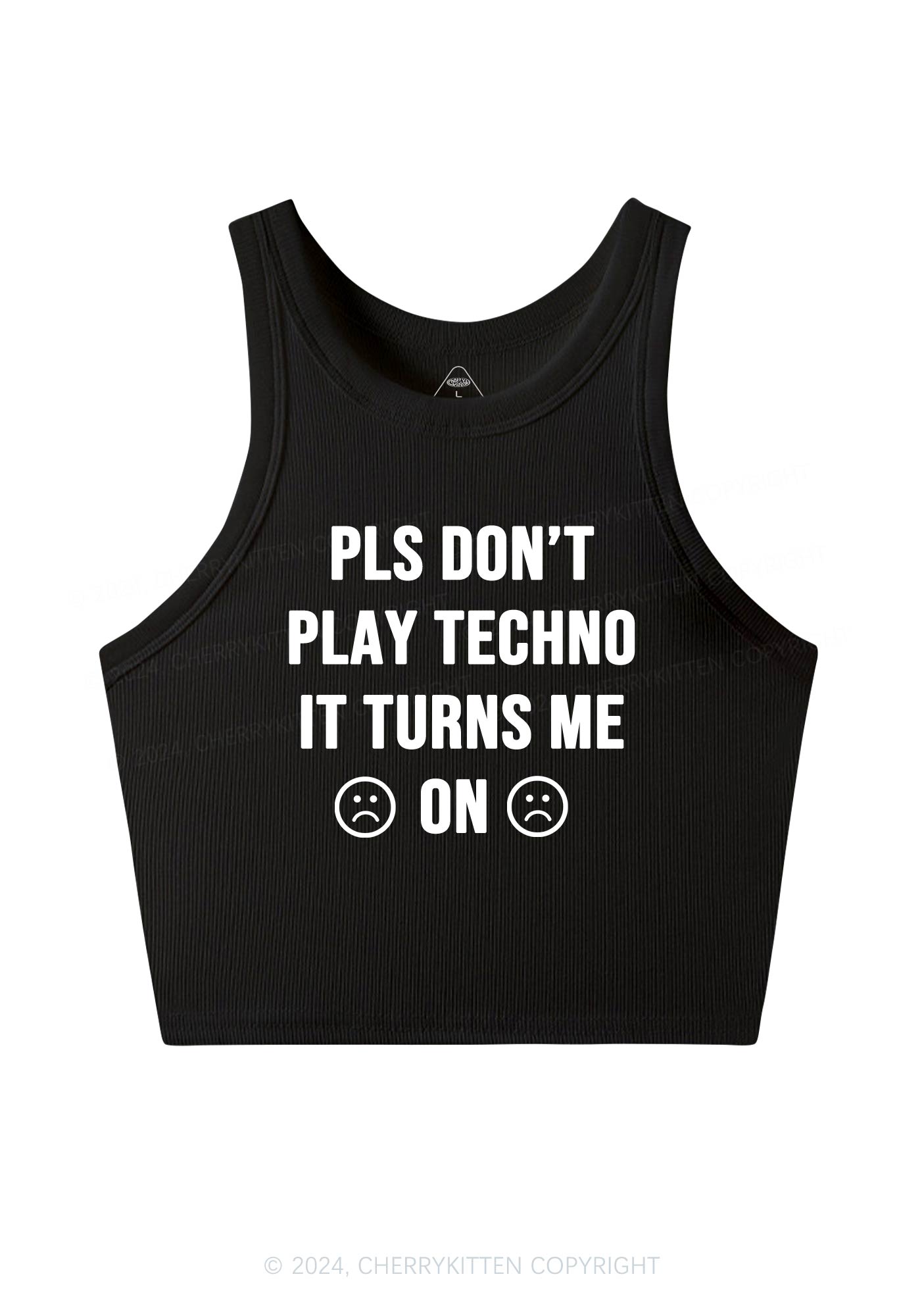 Dont Play Techno Y2K Crop Tank Top Cherrykitten