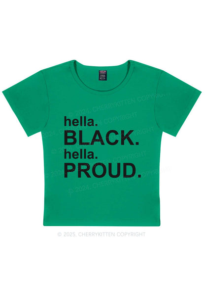 Black Proud Y2K Baby Tee Cherrykitten