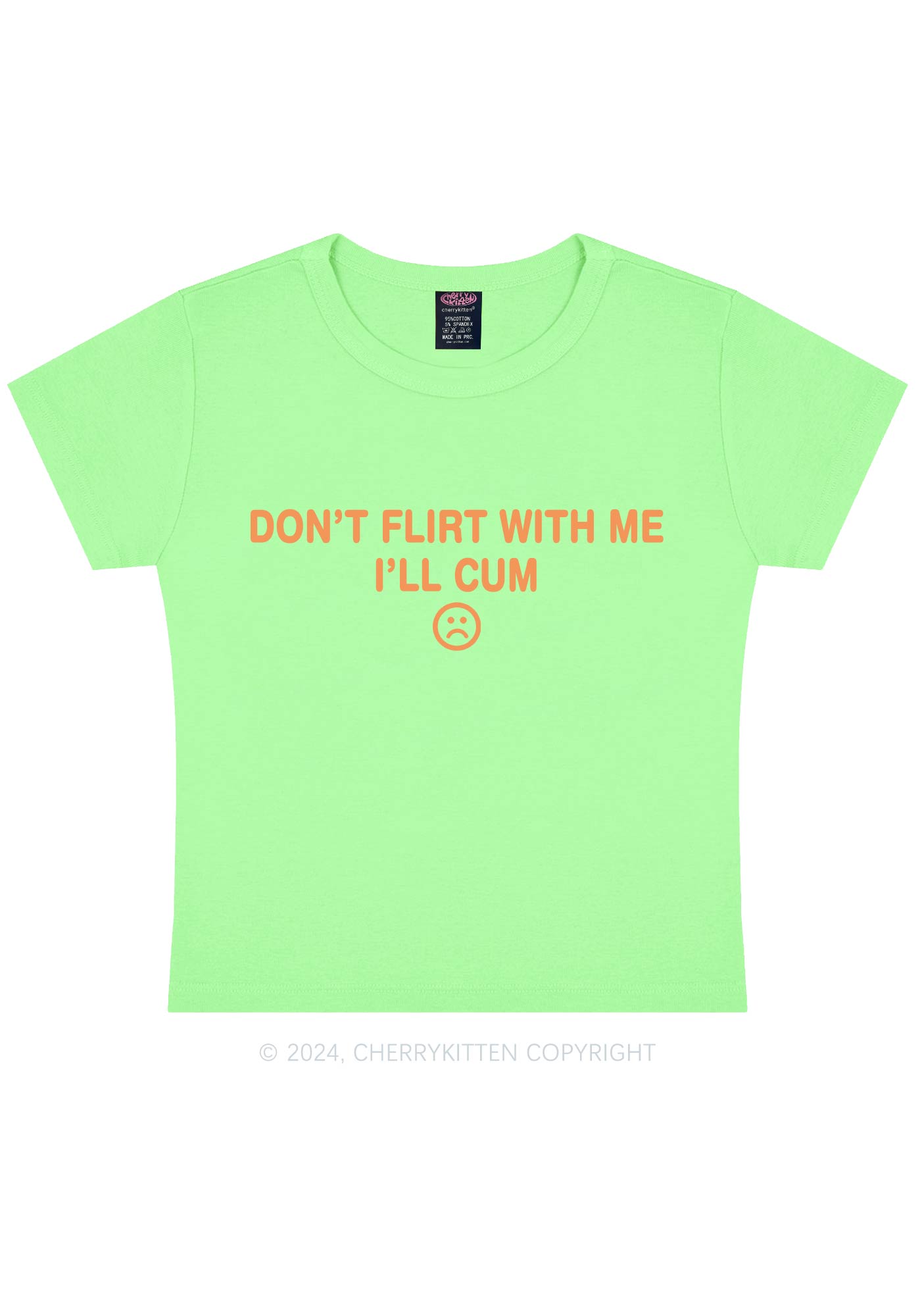 Don't Flirt Y2K Baby Tee Cherrykitten