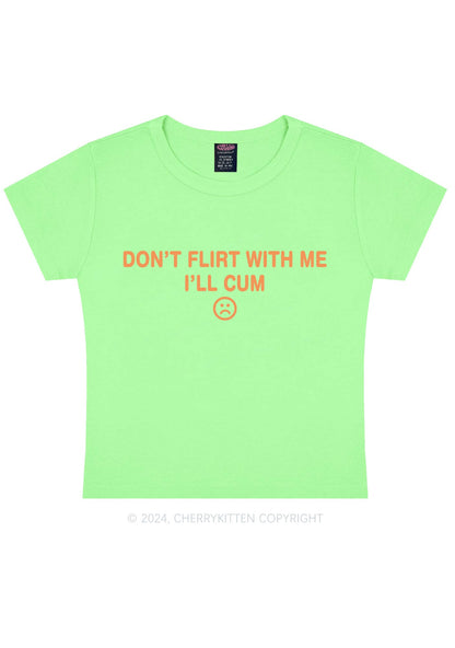 Don't Flirt Y2K Baby Tee Cherrykitten