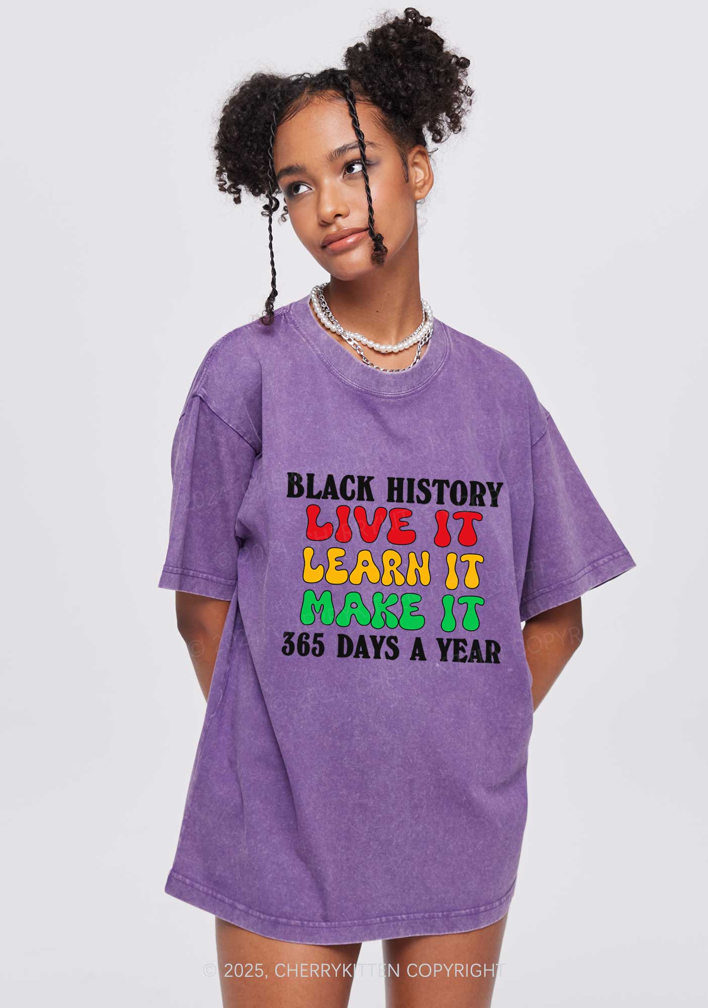 Live It Learn It Make It Y2K Washed Tee Cherrykitten