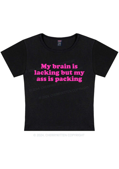 My Brain Is Lacking Y2K Baby Tee Cherrykitten