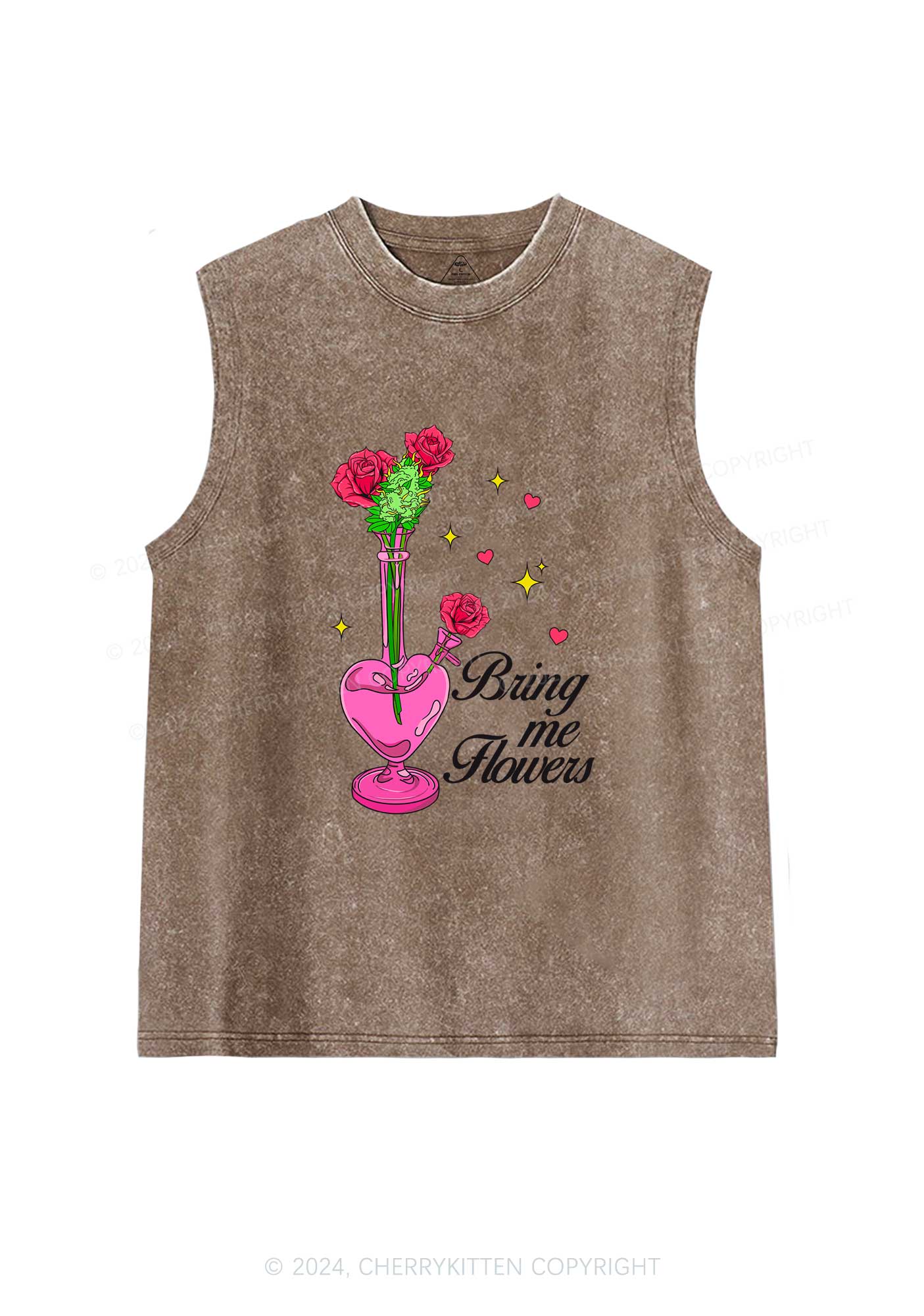 Bring Me Flowers Y2K Washed Tank Cherrykitten