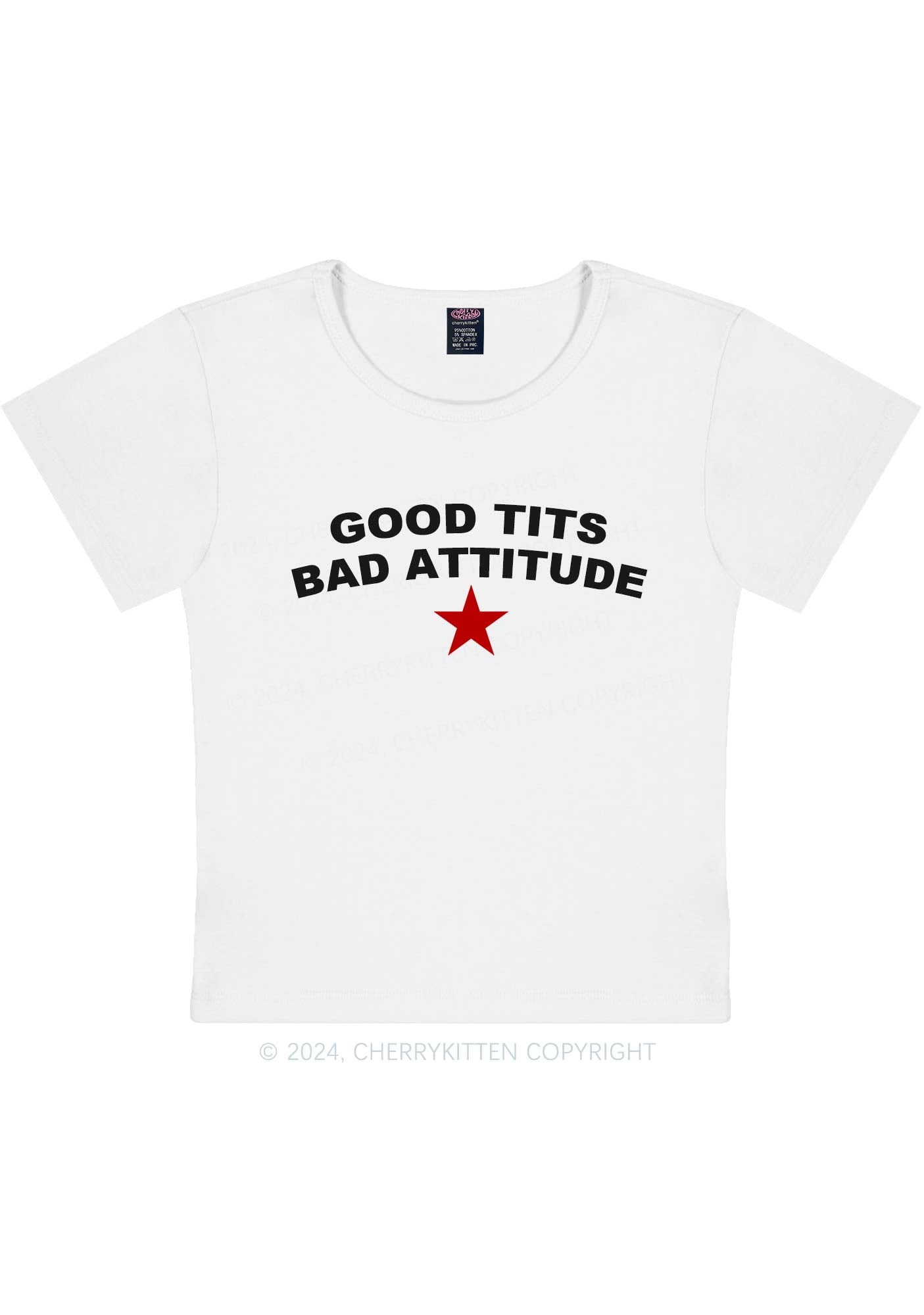 Bad Attitude Y2K Baby Tee Cherrykitten