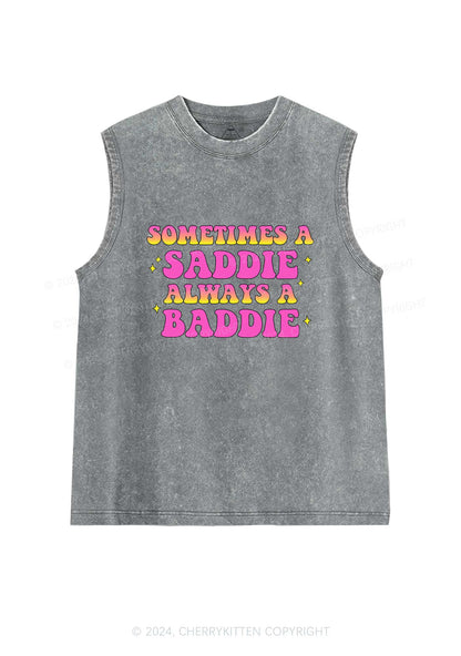 Sometimes A Saddie Y2K Washed Tank Cherrykitten