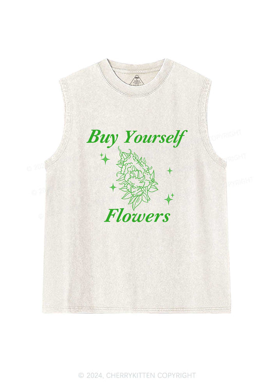 Buy Yourself Flowers Y2K Washed Tank Cherrykitten