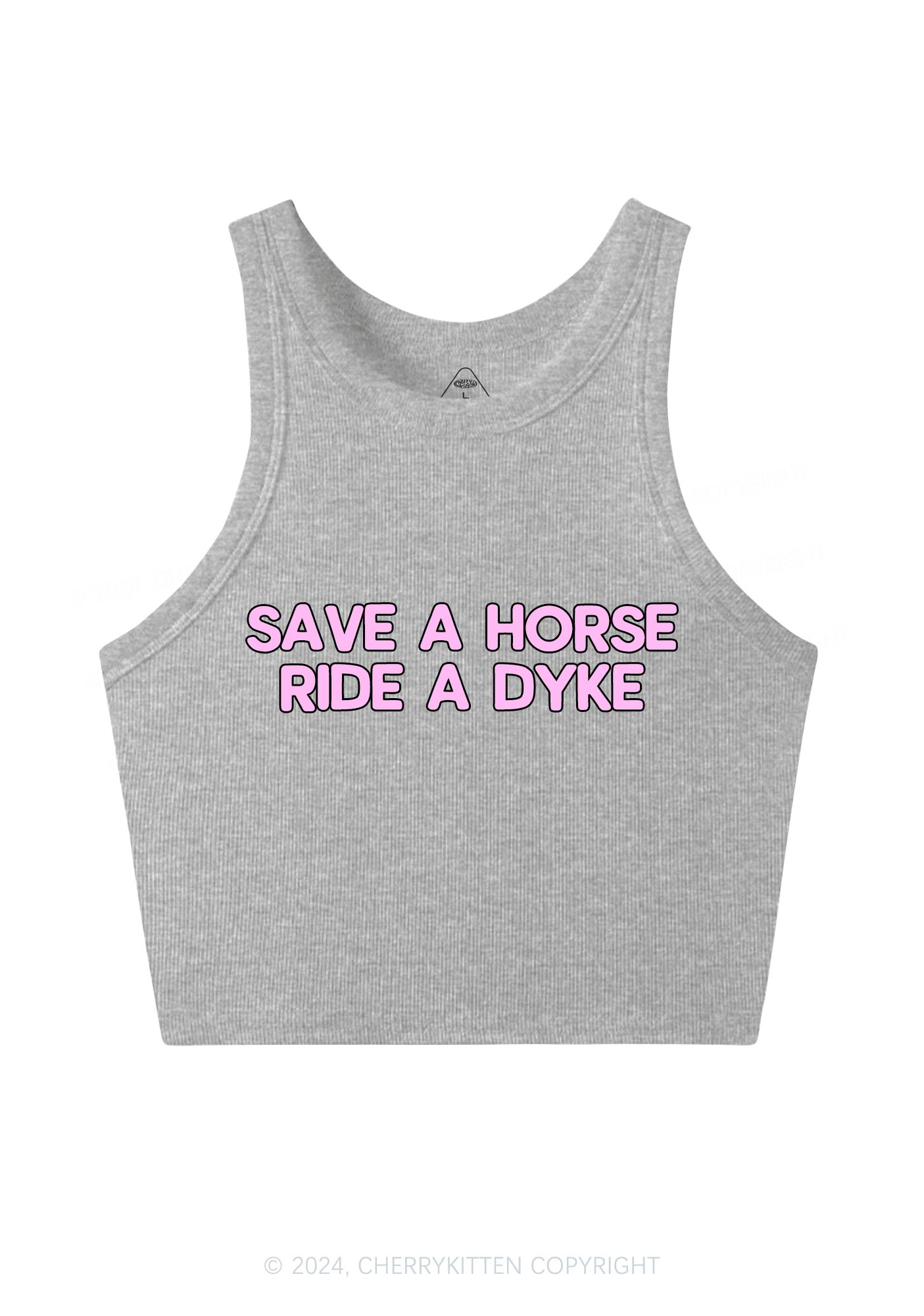 Save Horse Ride Dyke Y2K Crop Tank Top Cherrykitten