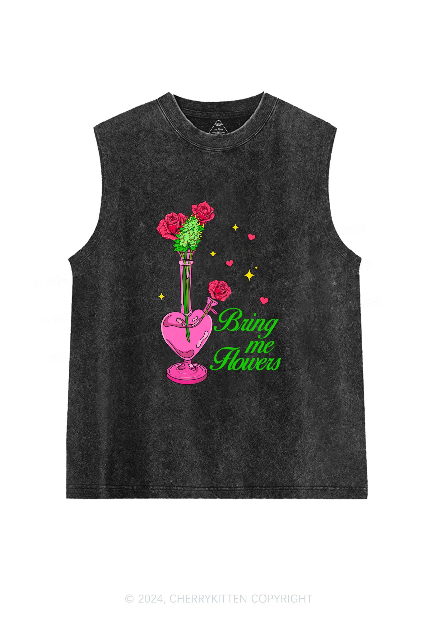 Bring Me Flowers Y2K Washed Tank Cherrykitten