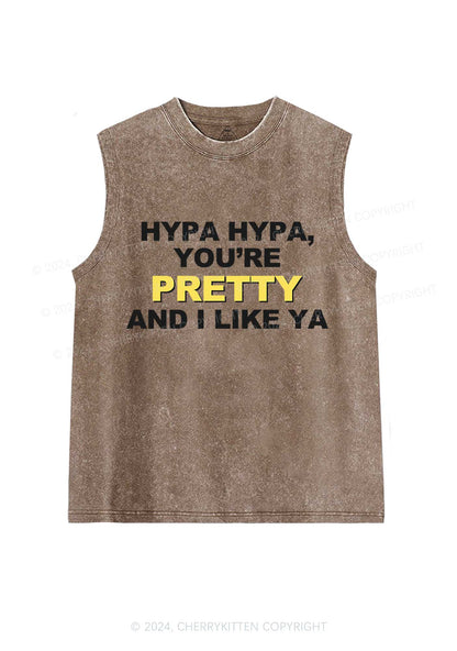 Hypa You Are Pretty Y2K Washed Tank Cherrykitten