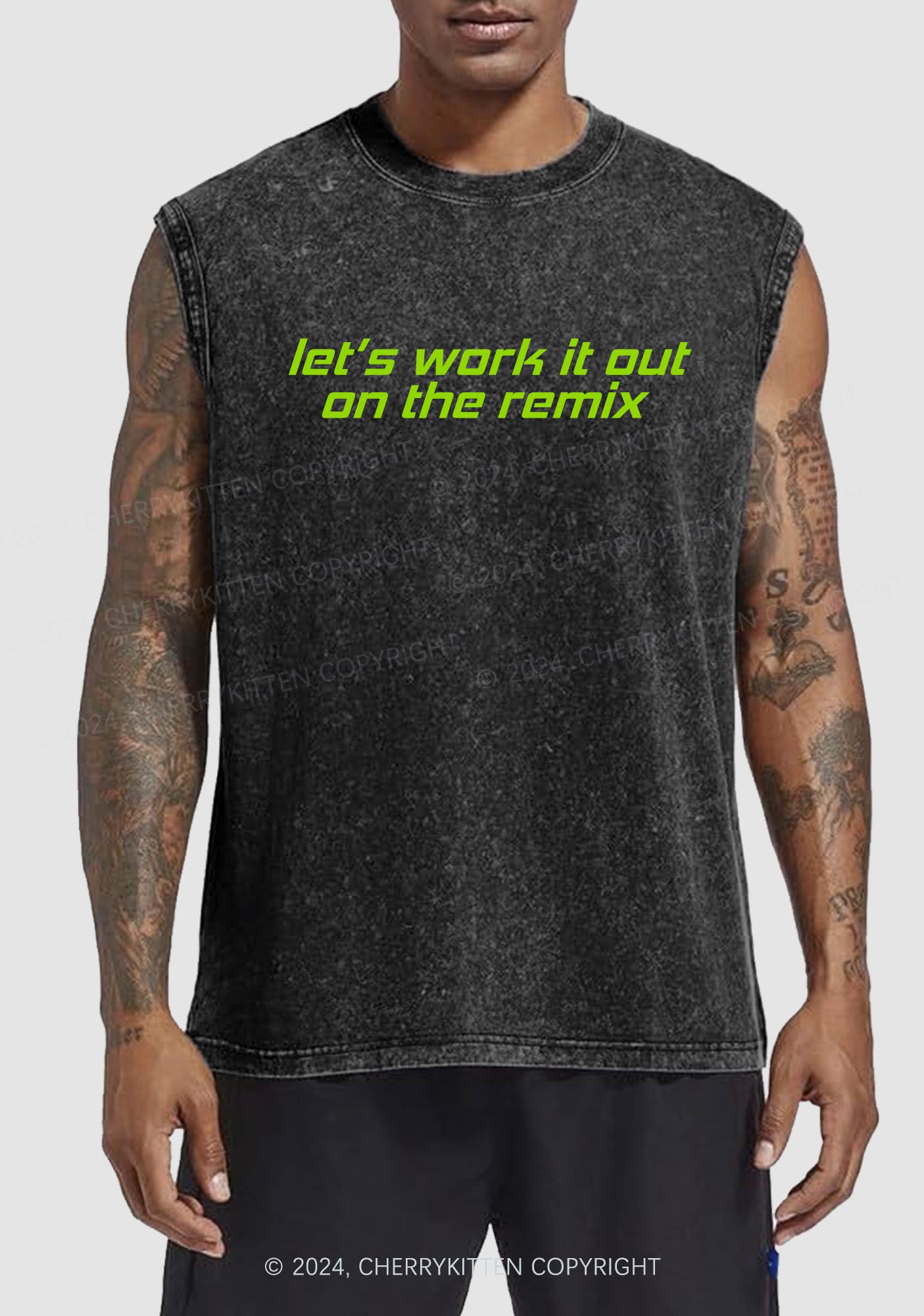 Let's Work It Out Y2K Washed Tank Cherrykitten