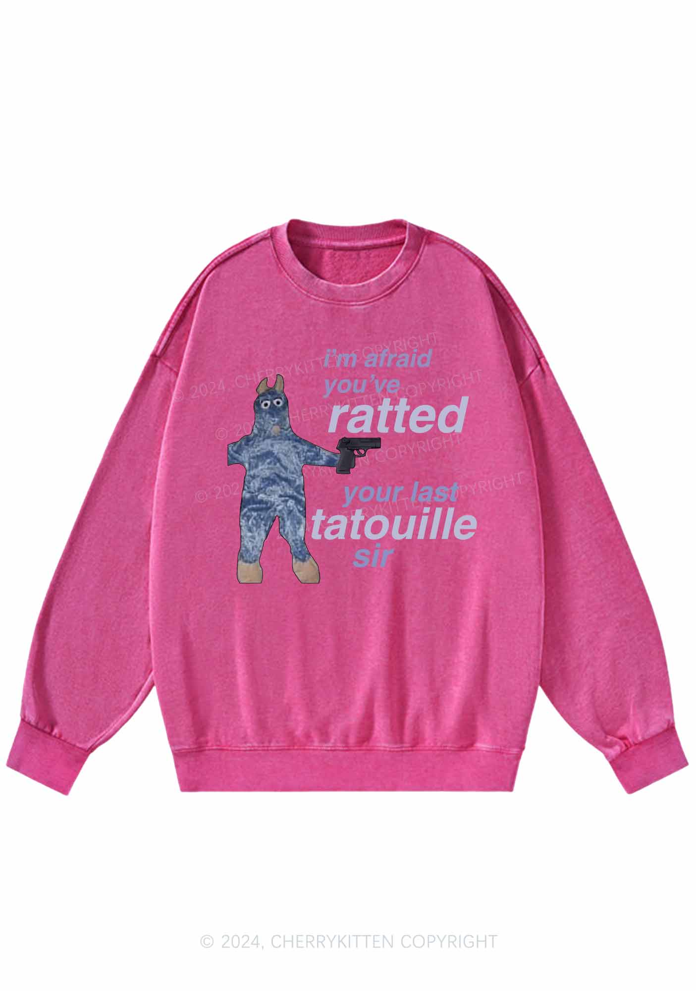 Ratted Last Tatouille Y2K Washed Sweatshirts Cherrykitten