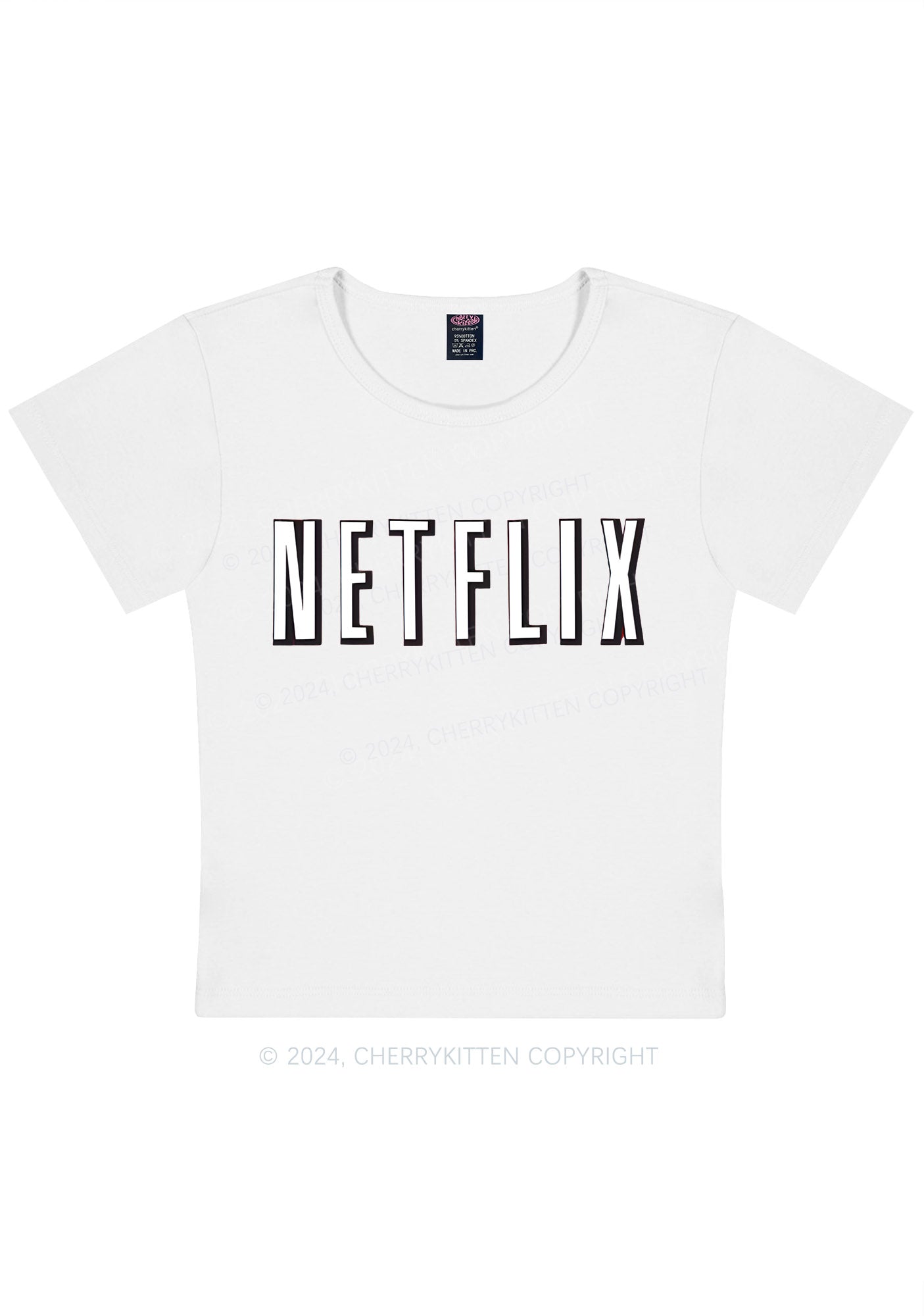 Netflix Y2K Valentine's Day Baby Tee Cherrykitten