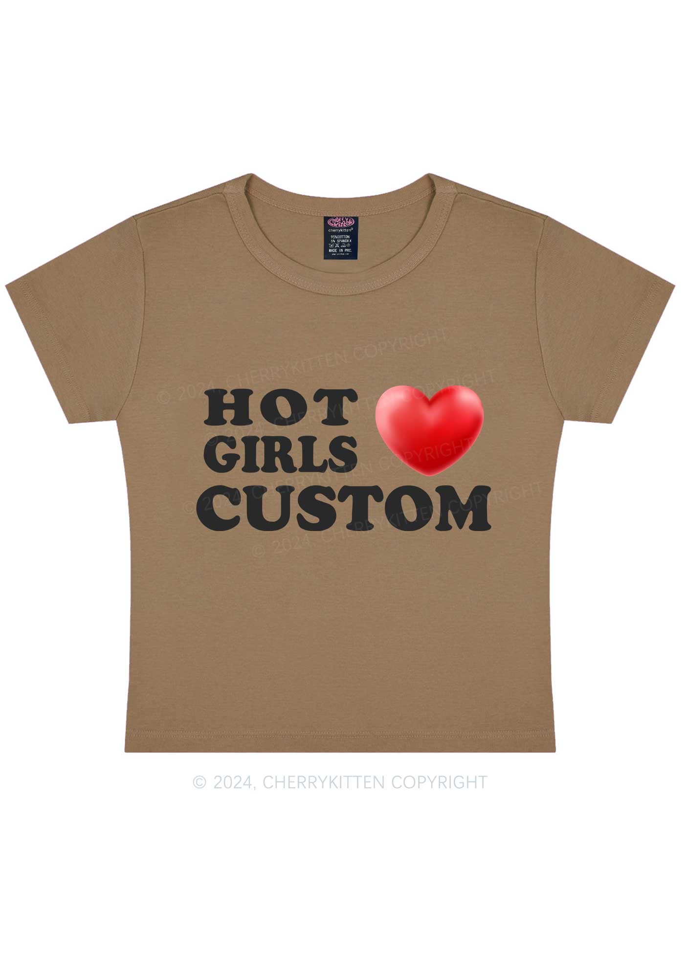 Hot Girls Love Custom Y2K Baby Tee Cherrykitten