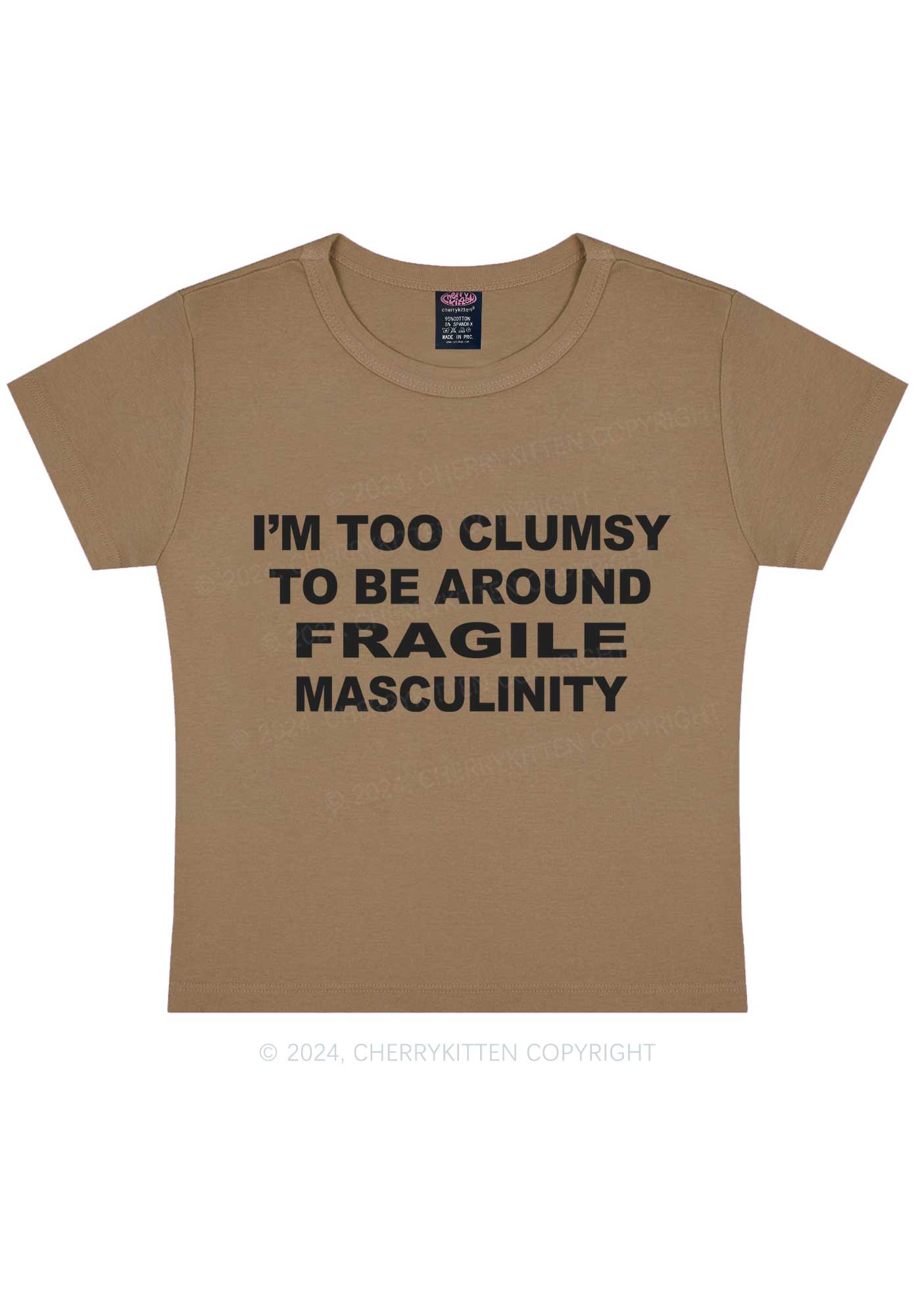 I'm Too Clumsy Y2K Baby Tee Cherrykitten