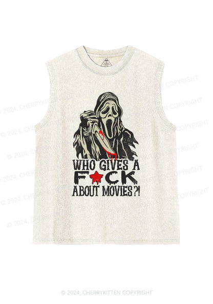 Halloween Fxxk Movies Y2K Washed Tank Cherrykitten