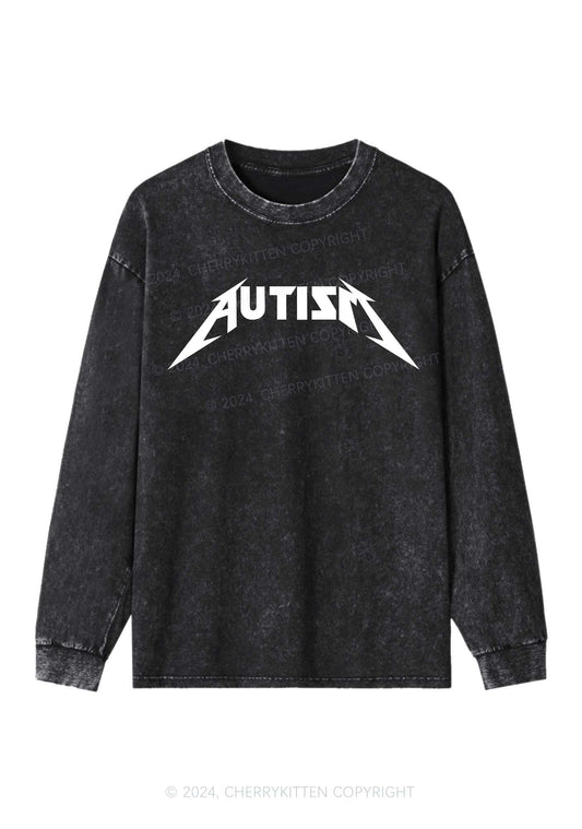 Autism Patient Y2K Washed Long Sleeves Cherrykitten