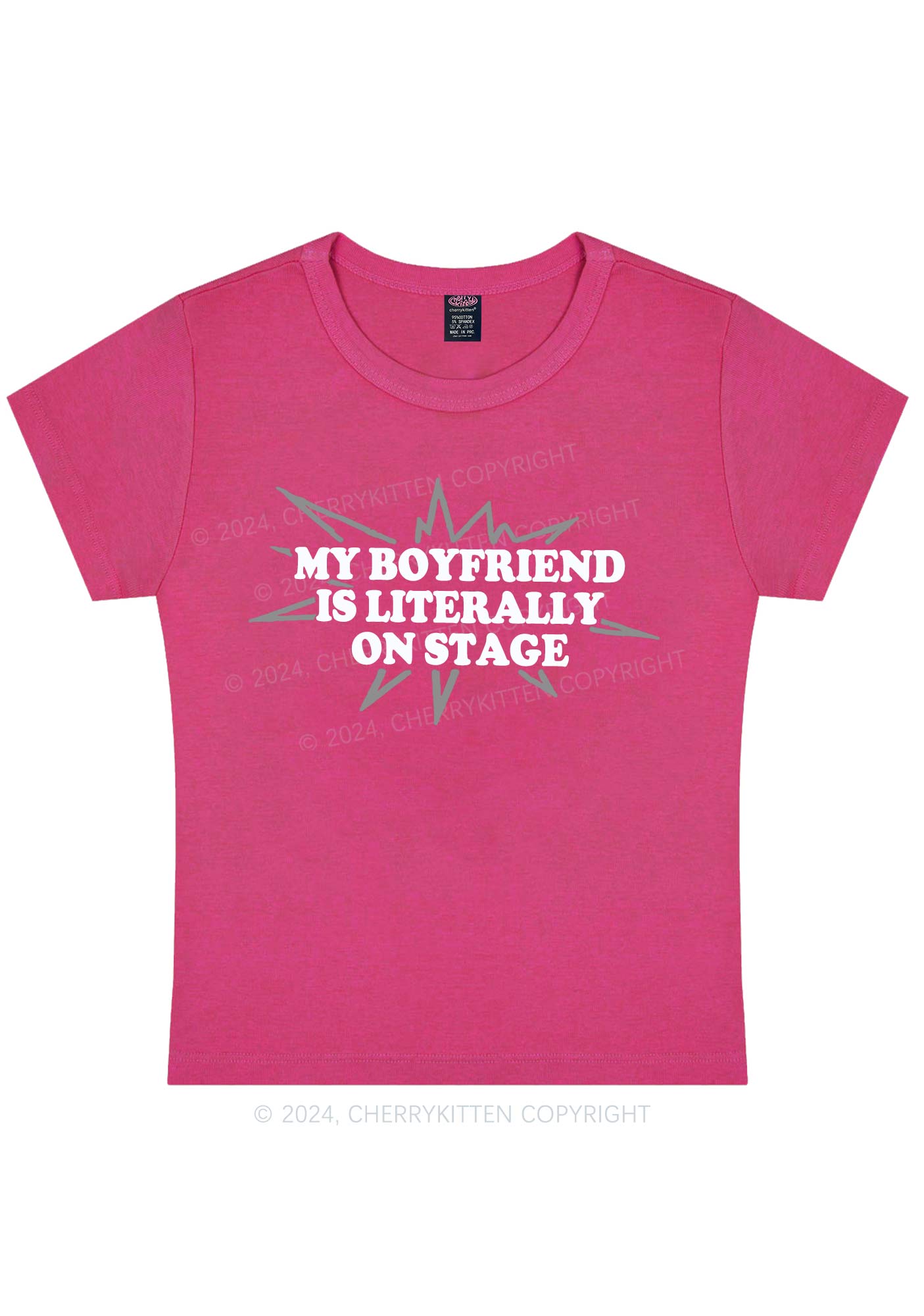 My Boyfriend On Stage Y2K Baby Tee Cherrykitten