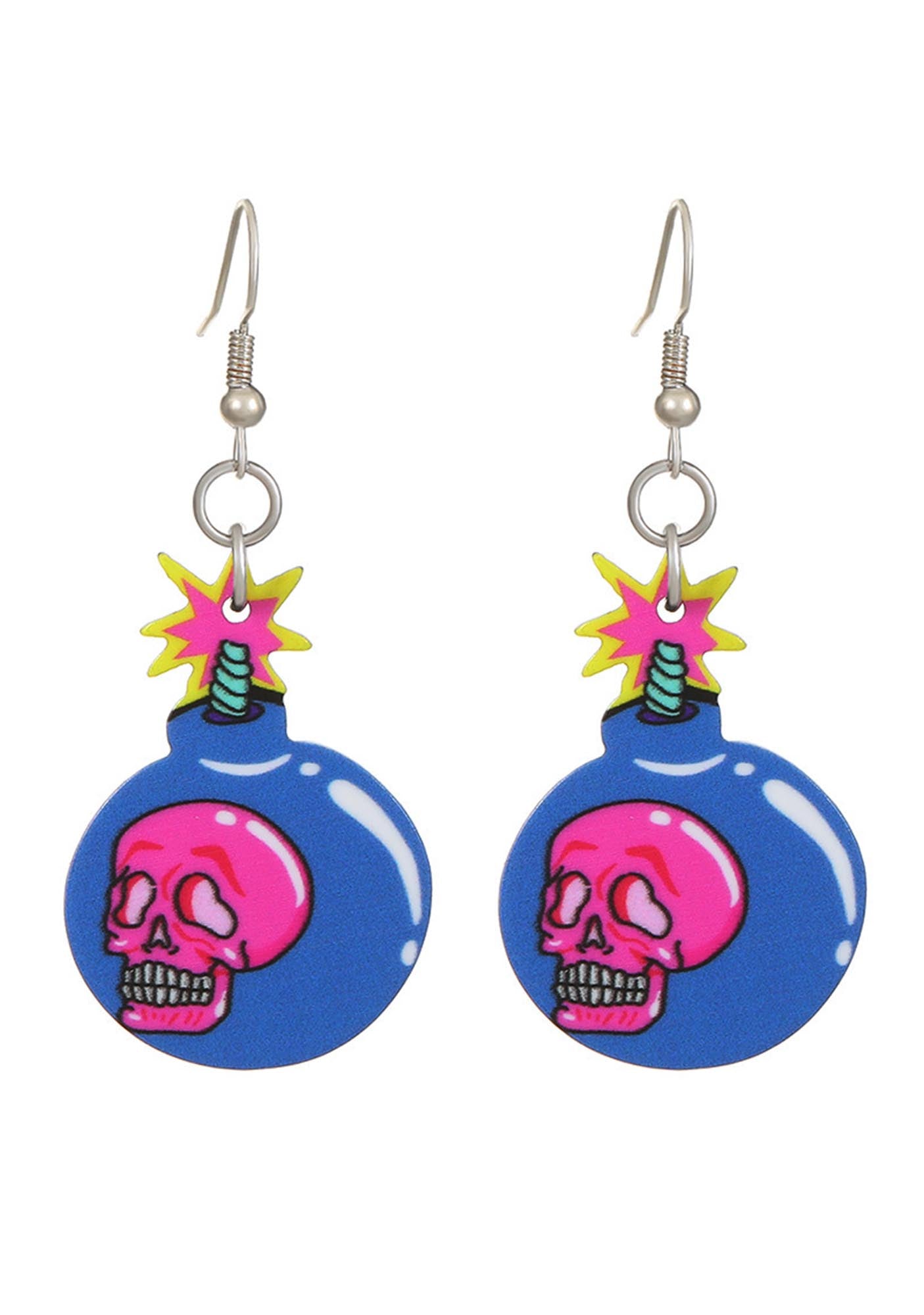 Halloween Skull Bomb Y2K Earrings Cherrykitten