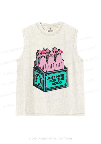 Halloween Here For Boos Y2K Washed Tank Cherrykitten