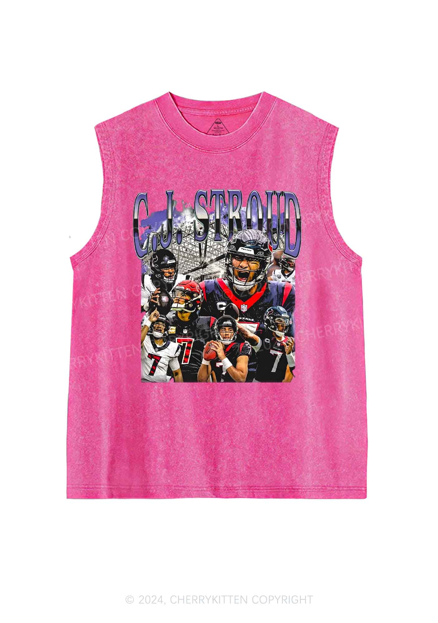 Football CJ Y2K Super Bowl Washed Tank Cherrykitten