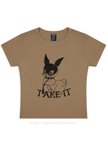 Take It Bunny Y2K Baby Tee Cherrykitten