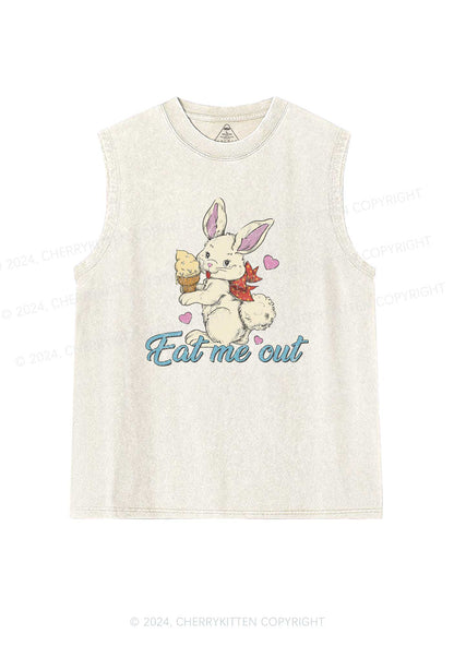 Eat Me Out Bunny Y2K Washed Tank Cherrykitten