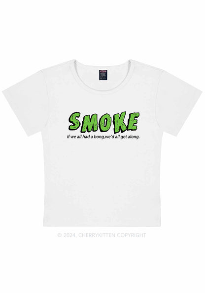 Curvy Smoke Get Along Y2K Baby Tee Cherrykitten