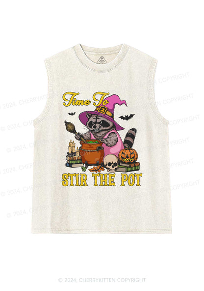 Halloween Stir The Pot Y2K Washed Tank Cherrykitten