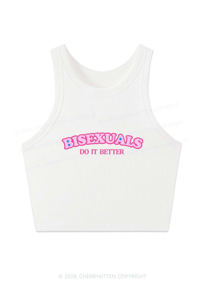 Bisexuals Do It Better Y2K Crop Tank Top Cherrykitten