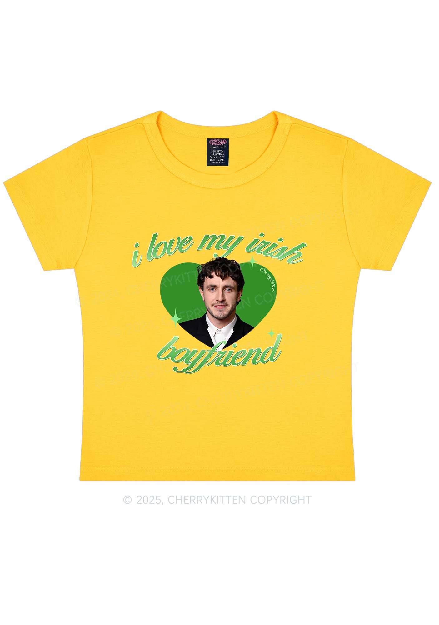 Love My Irish Boyfriend St Patricks Y2K Baby Tee Cherrykitten