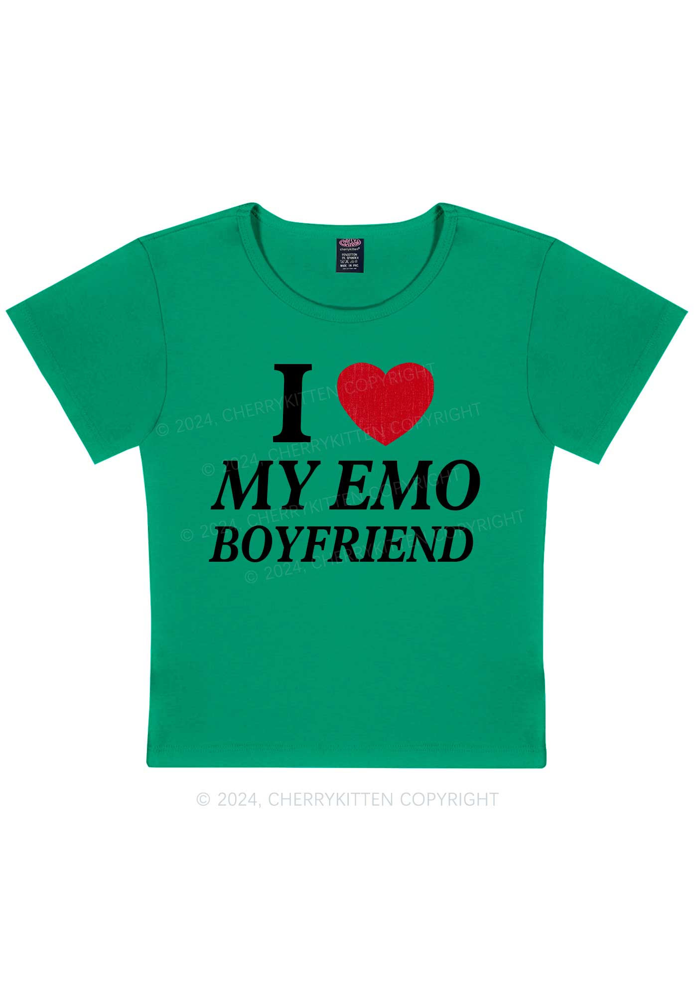 I Love My Emo BF Y2K Valentine's Day Baby Tee Cherrykitten