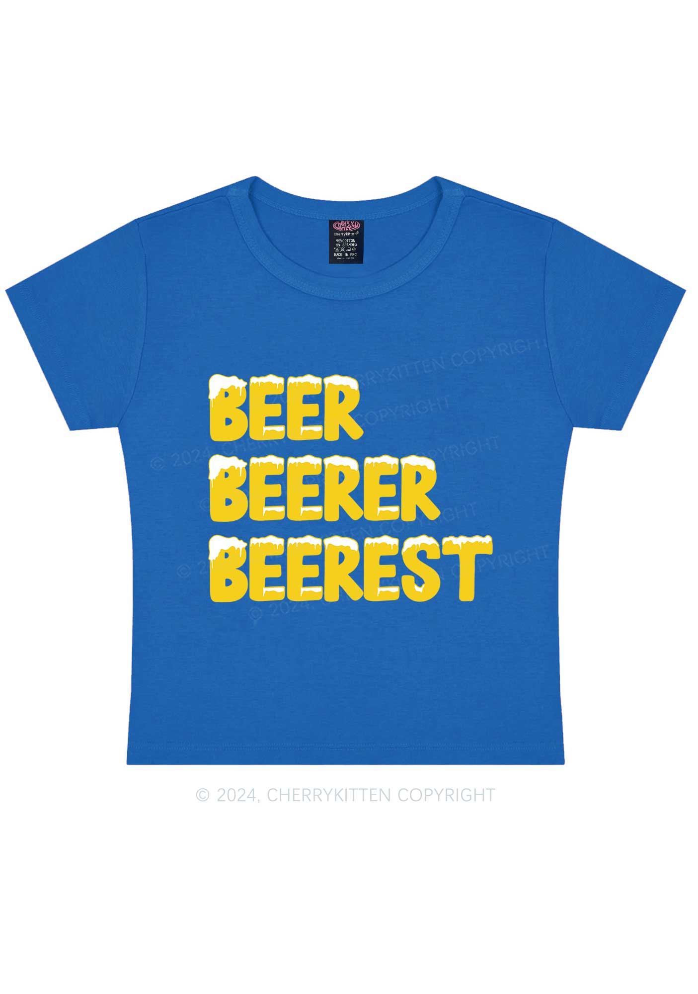 Beer Beerer Beerest Y2K Baby Tee Cherrykitten