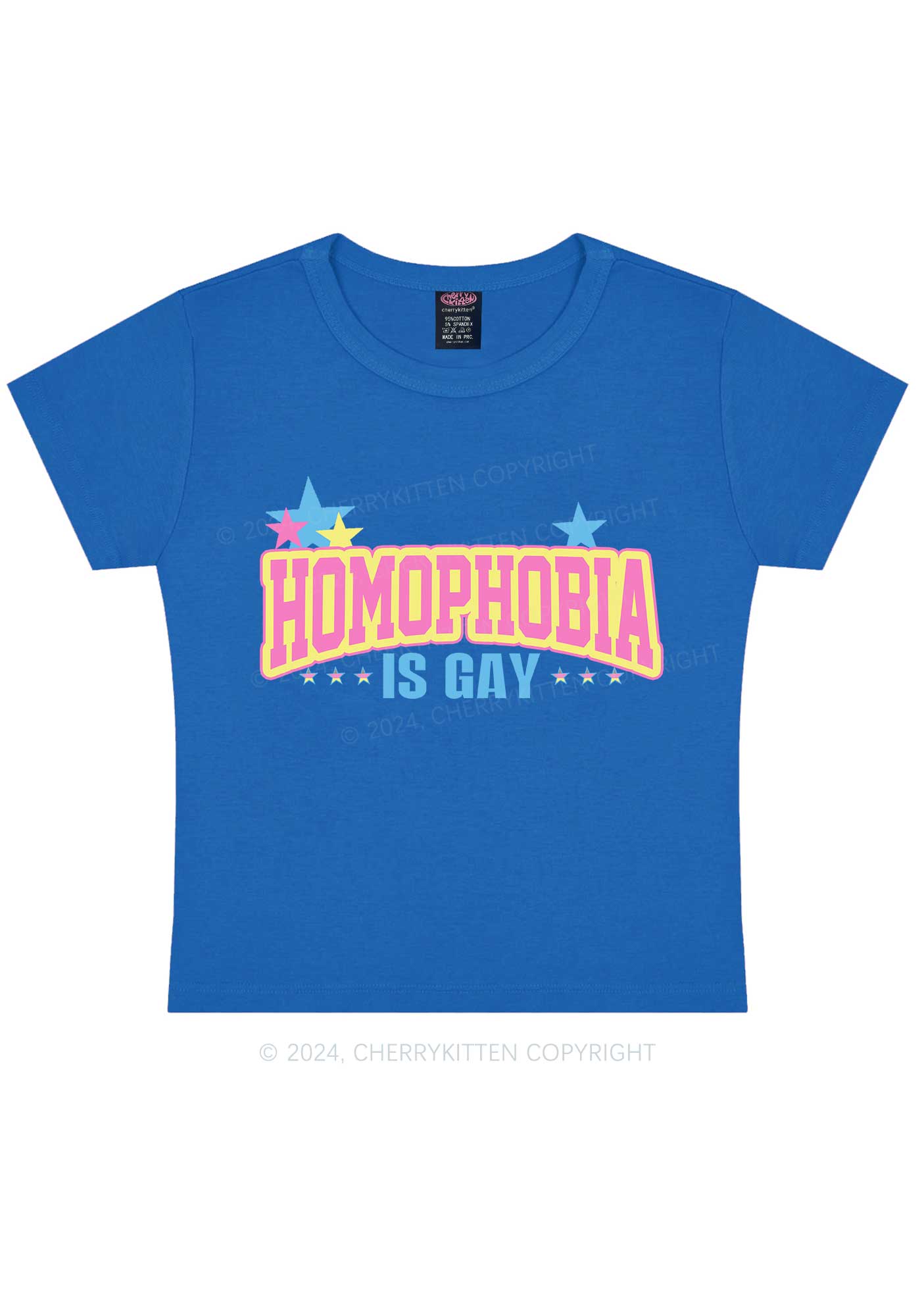 Homophobia Is Gay Y2K Baby Tee Cherrykitten